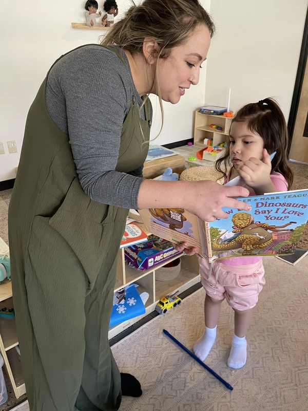 Sharing a book with a little one